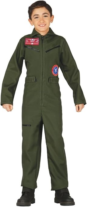 Costume vestito pilota aereo Top Gun carnevale bambino taglia 5-6 anni :  Amazon.it: Giochi e giocattoli