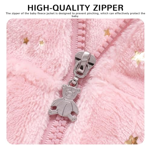 Image of Baby Girl Winter Fleece Coat Toddler Boy Jacket Infant With Hood Warm Outerwear