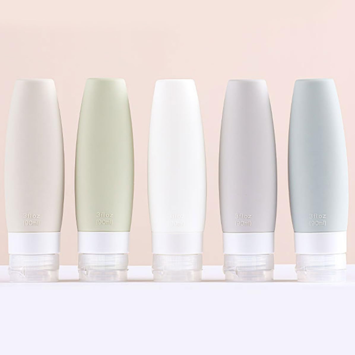Garneck 3pcs Silicone Travel Toiletries Bottles for Cosmetic Liquid and Lotion, Lightweight Portable 90ml Empty Refillable Containers with Leak-proof Design, for Travel and Outdoor Use image 3
