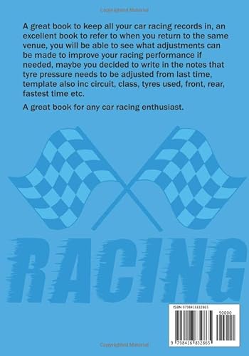 Car Racing Log book: Motor racing record book 7