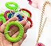 Kbraveo 100 PCS Multicolor Plastic Stretchable Spiral Coil Bracelet Keychains for Office, Sports, and Outdoor Activities