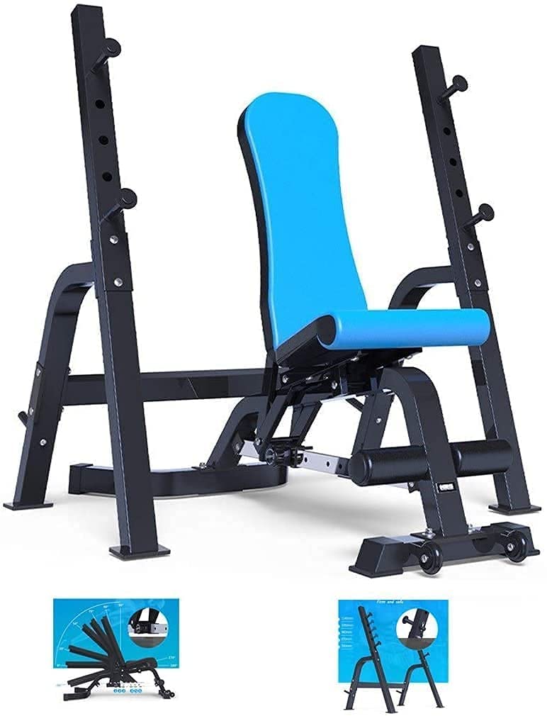SaryEdge Auxiliary Fitness Multifunctional Squat Rack Weightlifting Bed/Barbell Bed Fitness Equipment Bench Press Rack Home Dumbbell Bench Fitness Chair Squat Bench Press,