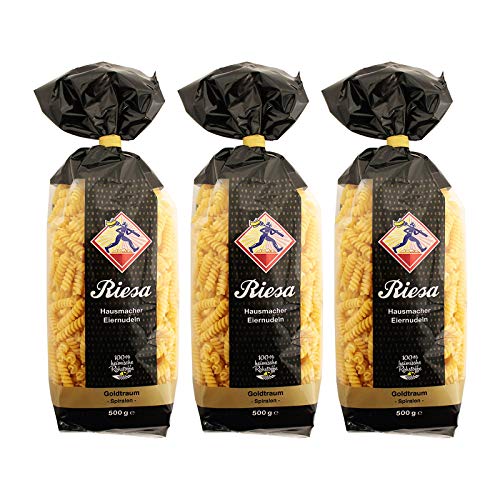 3er Pack Riesa Nudel Goldtraum Spiralen (3 x 500 g) Teigwaren, Spirelli, Riesa Nudeln, Pasta Cover