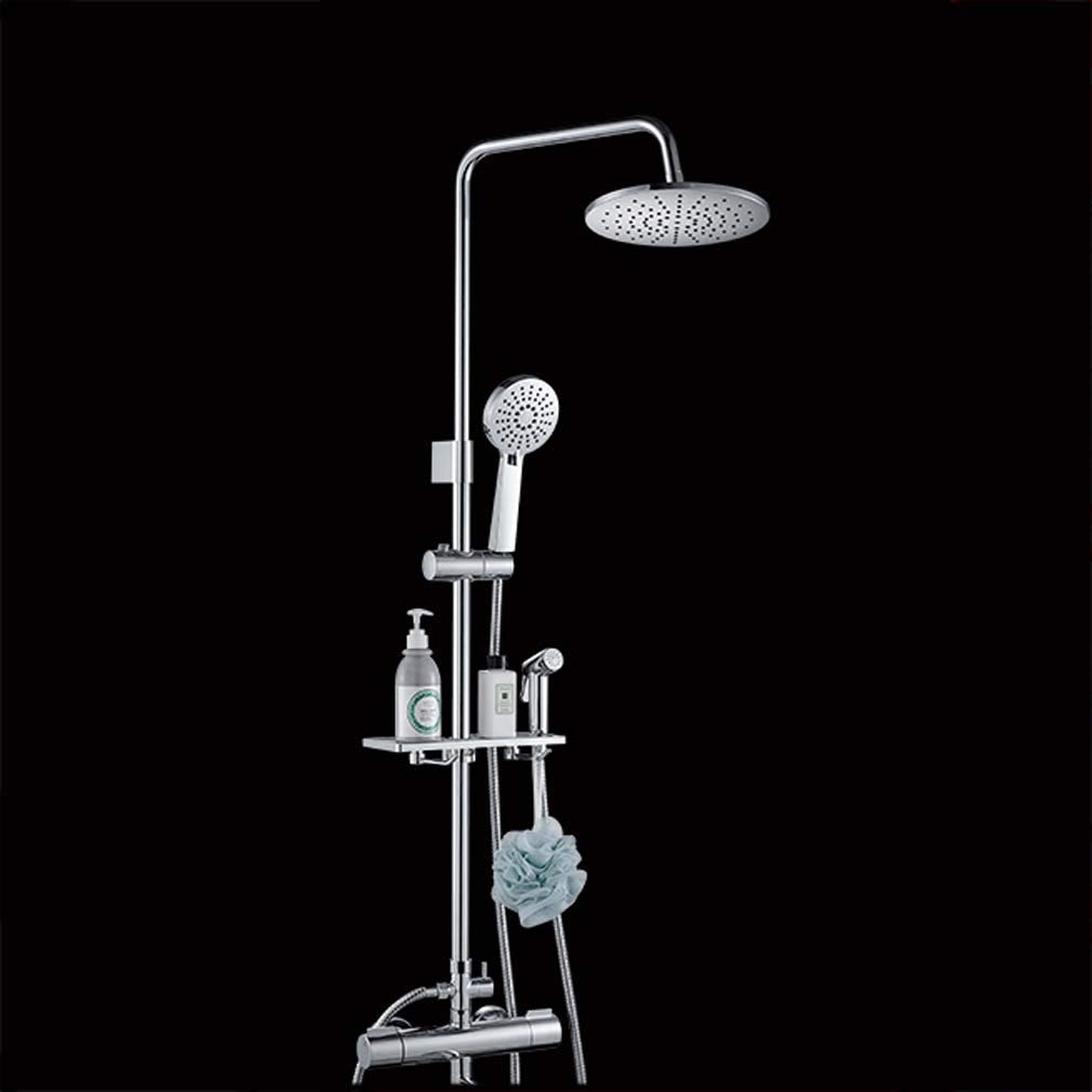 Ensemble de douche mélangeur avec pomme carrée 200mm anticalcaire