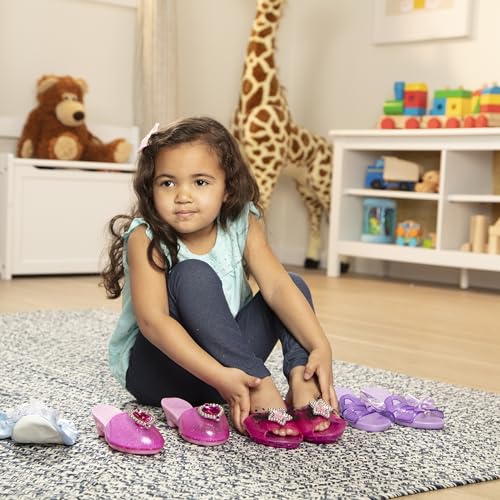Image of Melissa & Doug Dress-Up Shoes Set for Kids (4 Pairs) - Step in Style! High-Heeled Role Play Shoes - Pretend Play Costume Accessories for Toddlers & Preschool Ages 3+ (Pack of 12)