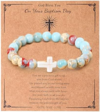 FAADBUK Bracciale Religioso Con Croce E Seme Di Senape, Acciaio Inossidabile, Per Donne E Ragazze - Gioiello Ispiratore