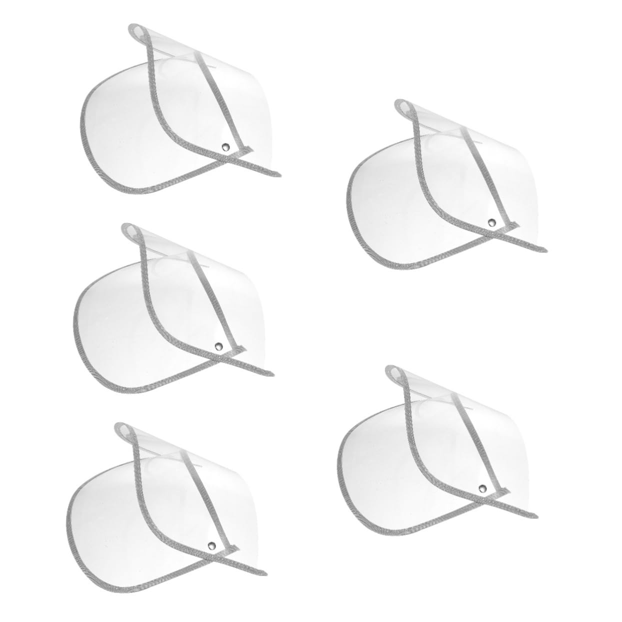 CLISPEED 5pcs Raincoat Hat Brim Shield Face Protection Shield Rain Poncho Hood Brim Waterproof