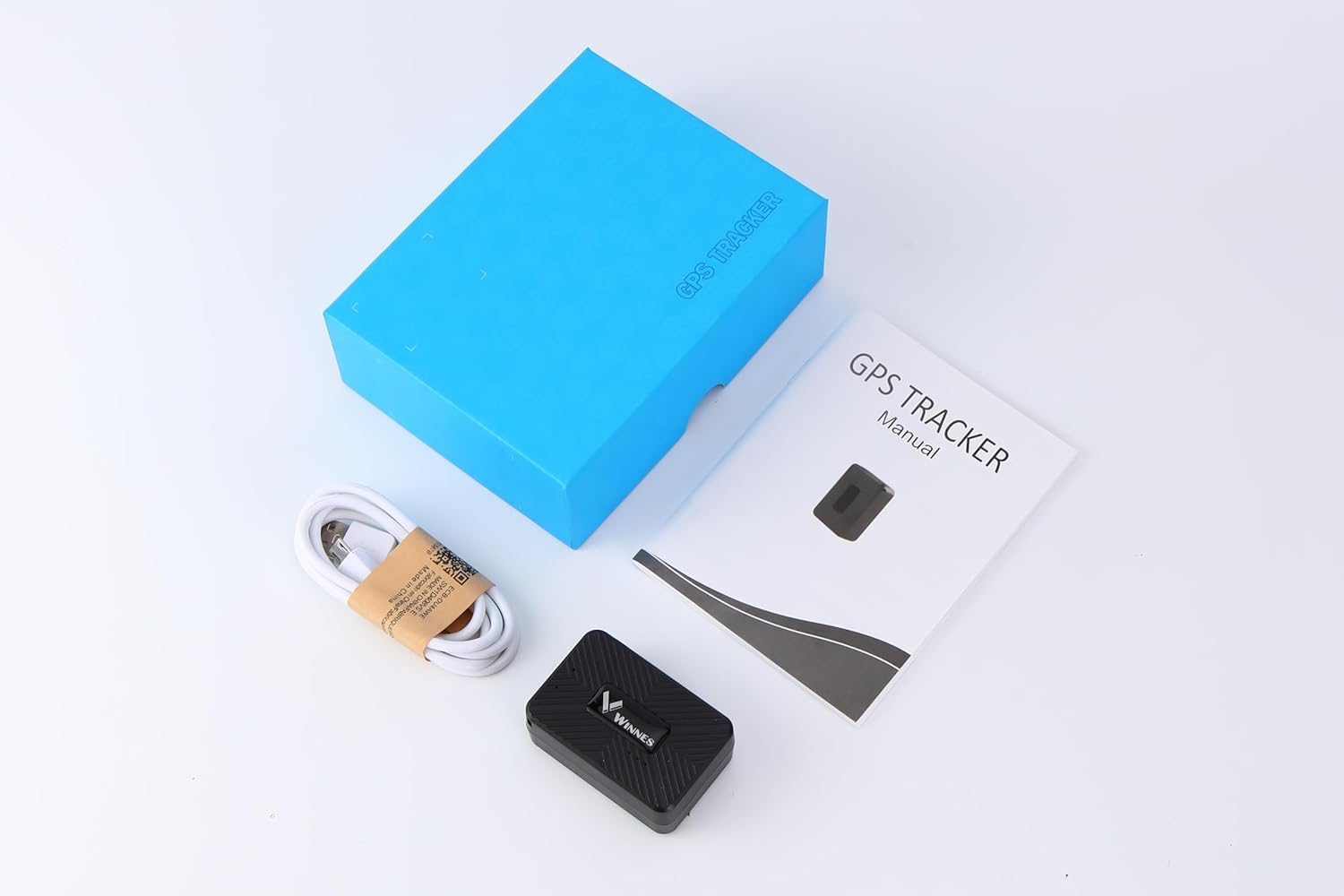 Winnes Traceur GPS Voiture Magnétique Mini Tracker GPS Temps Réel avec Application Suivi de Véhicule Alarme Géofence Historique des Trajets pour Voiture Moto Camion