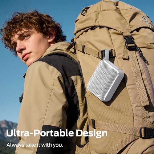 Image of Monster S360 Portable Bluetooth Speaker, IPX7 Waterproof, Bluetooth 6.0, 20H Playtime, Powerful Stereo Sound, Support TF Card, Clear Hands-Free Calling Speaker for Home, Outdoors and Travel, Gray