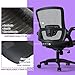 Ergonomic Mesh Seat Home Office Computer Desk Chair Height Adjustable Lumbar Support with Flip Up Arms Swivel Wheels for Adult