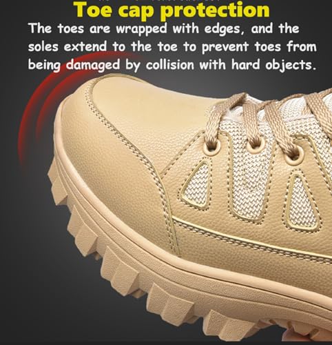 Mens Snow Boots Waterproof Warm Wool Lining Winter Hiking Boots,Non-Slip Outdoor Comfort Warm Work Boots Hiker Trekking Trail4