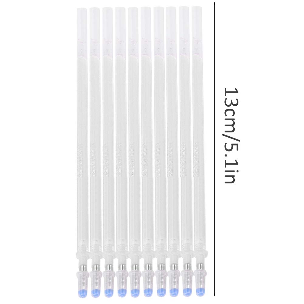 TOPINCN 100pcs Penne Cancellabili a Caldo Penne Cancellabili Bianche per Marcatura di Tessuti Penna a Scomparsa Ad Alta Temperatura Ricarica Pennarello Cancellabile a Caldo per Quilting
