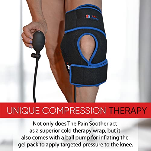 Compression Ice Pack For Knee - Cold Therapy For After Knee Surgery And Pain Relief, Inflatable Brace With Air Pump For Joints, Fsa Or Hsa Eligible, Scroll Down To Bundle With X-Tra Gel Pack #TOP3