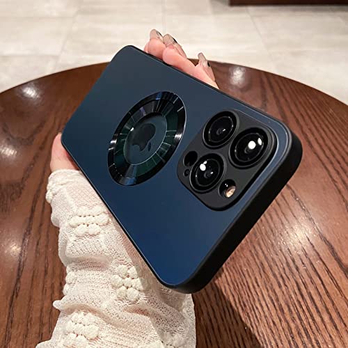 Coque de charge magnétique en verre trempé mat premium pour iPhone 12 Pro