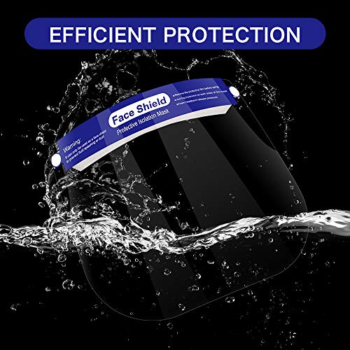 Amstt 10 Pcs Transparent Protective Safety Face Shield Reusable Adjustable Full Face Anti-Spitting Mask Hat Protect Eyes And Face Anti Drool Splash-Proof Facial Cover Women Men #TOP5