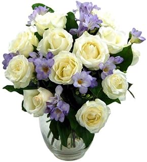 Clare Florist Breathtaking Amethyst Bouquet with FREE Next Day Delivery - Rose and Freesia Fresh Flowers Perfect for Birthdays, Anniversaries and Thank You Gifts