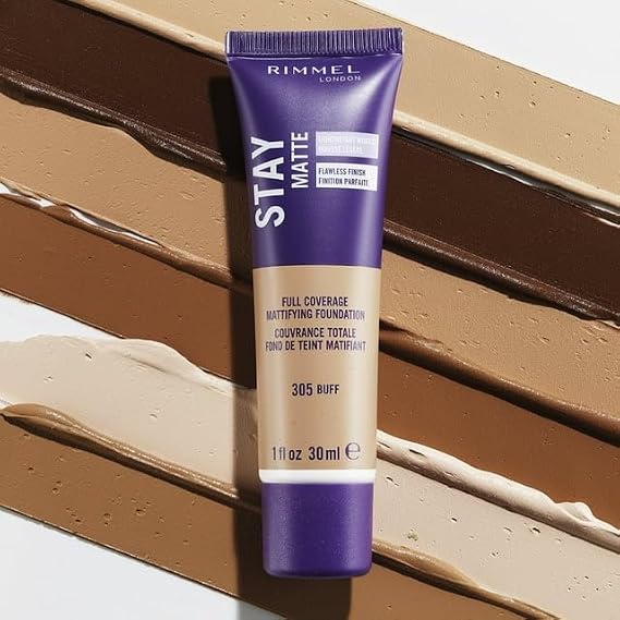 Rimmel London Stay Matte Liquid Mousse - 501 Noisette - Foundation, Lightweight, Shine Control, Oil-Free, 1oz