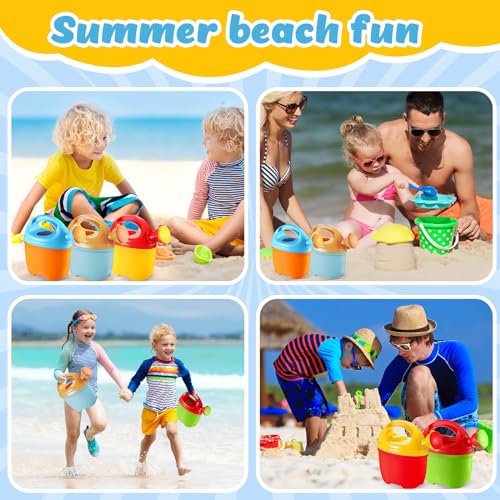 image for Lenwen 6 Packs Plastic Watering Can for Kids Garden Equipment Toy Wate