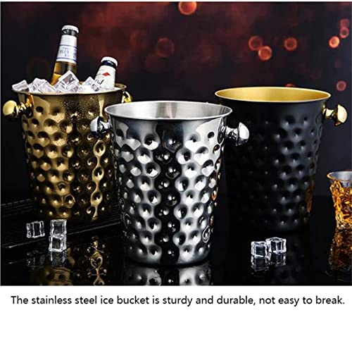 balde de gelo Balde de champanhe para vinho, balde de gelo em aço inoxidável para bares, bebidas gel