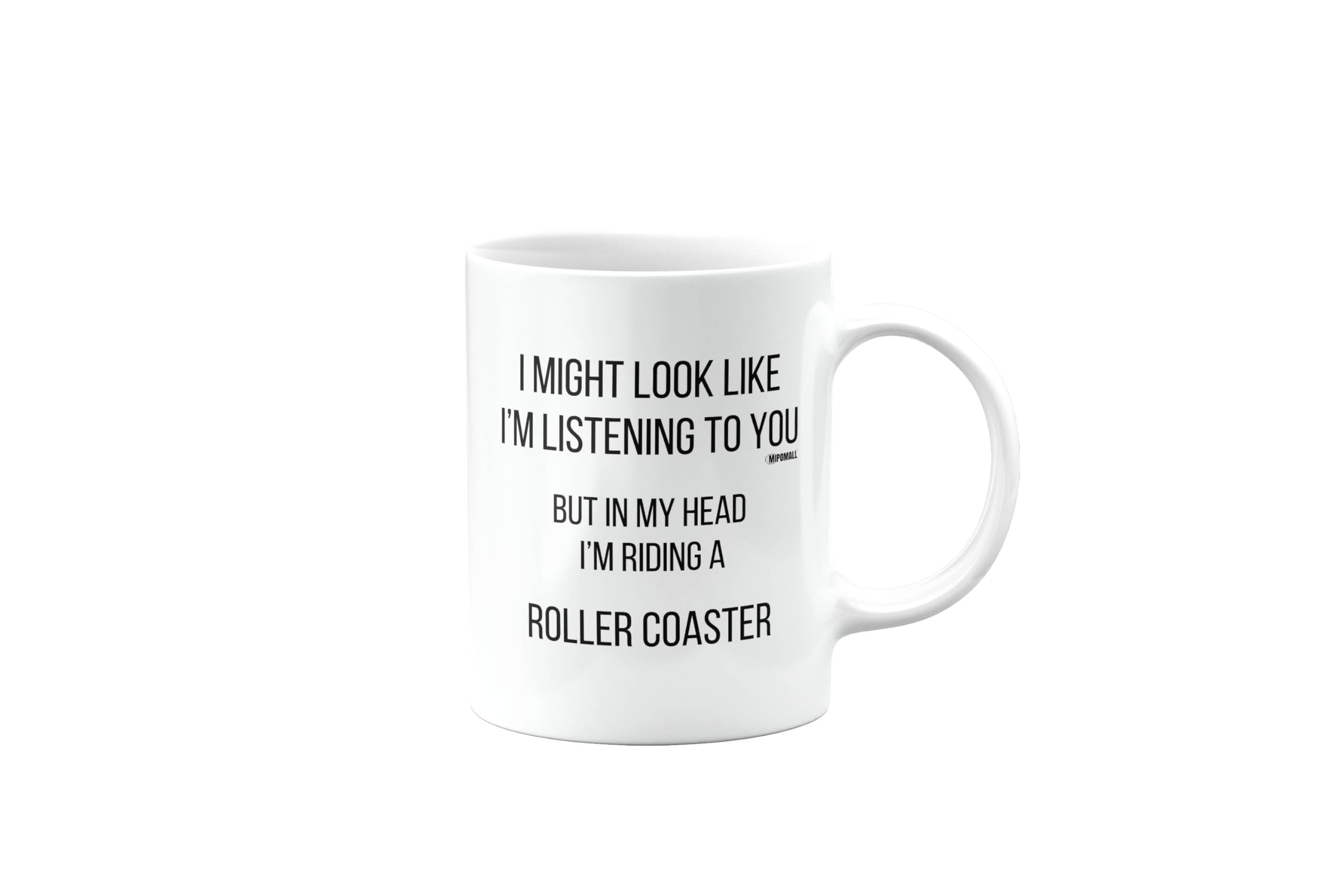 Roller Coaster, Birthday Gifts for Men or Women or Bestfriend, Funny Mug, Joke, Gag or Silly, Gift for Someone who Loves, Secret Santa, Presents for Christmas, I'm Riding, mm-CA_231_130