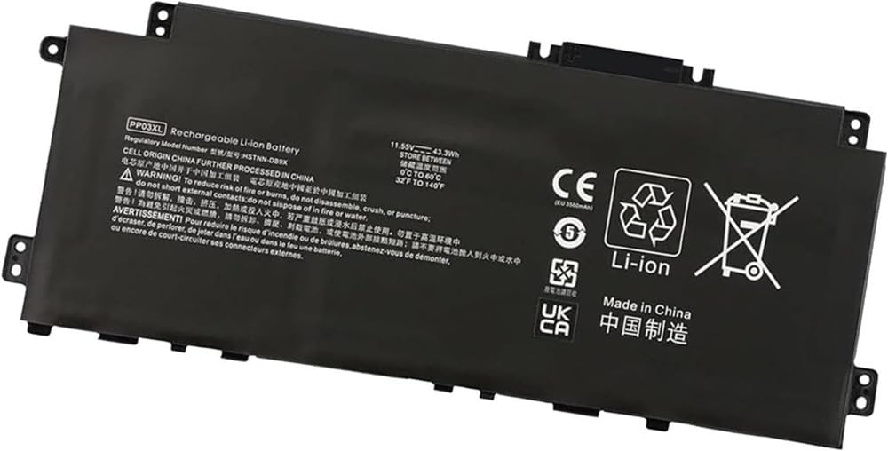 Bestome Batteria di ricambio HSTNN-LB8S PP03043XL-PL compatibile con Pavilion X360 14-DW 14-DW0000 14-DW1000 L83388-AC1 L83393-006 M01148-421 M0118-AC14-AC14 4-005 3ICP/5/68/73 Series Laptop