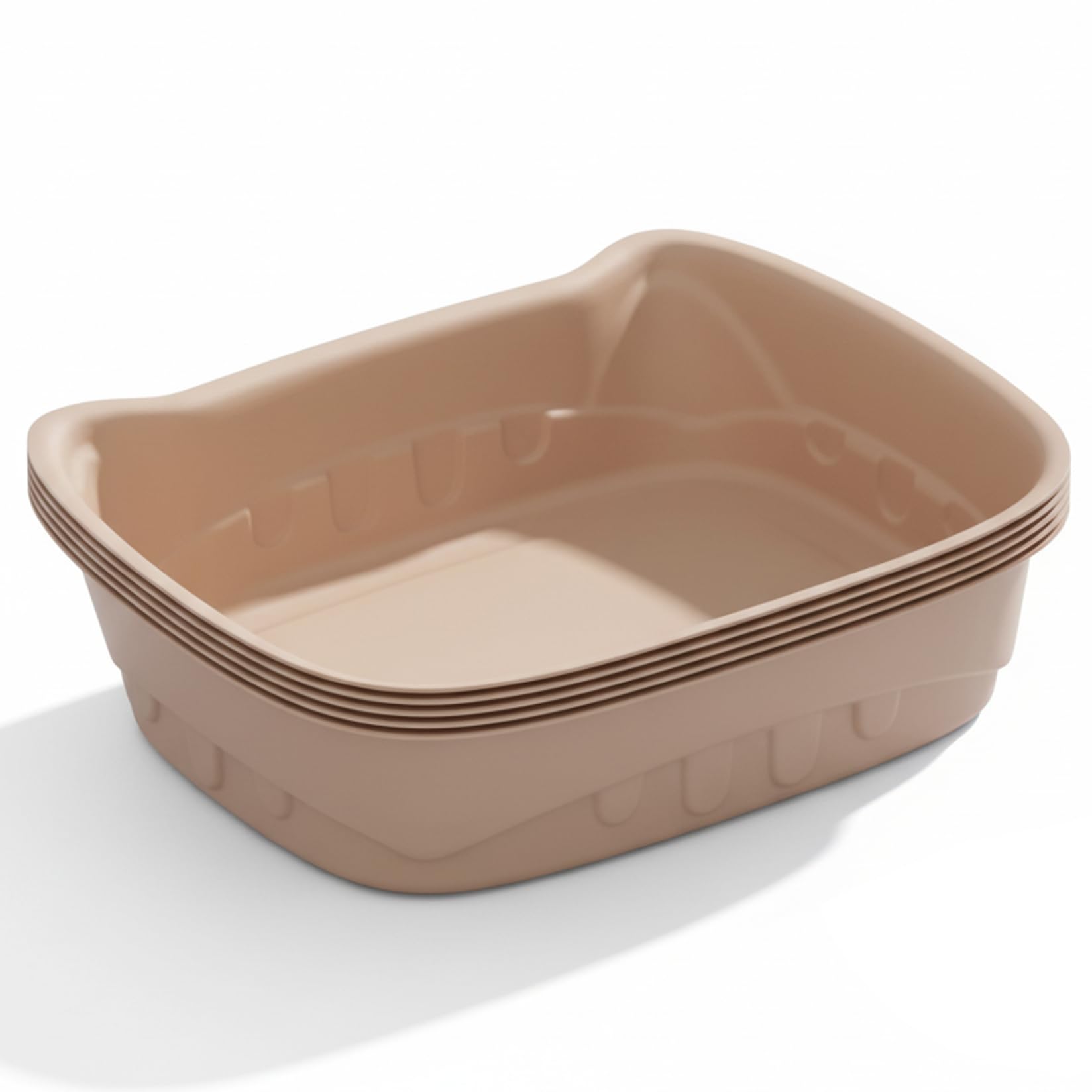 Lettiera usa e getta per gatti, confezione da 5 lettiere usa e getta, da viaggio, realizzata in polpa ecologica, portatile e resistente alle perdite