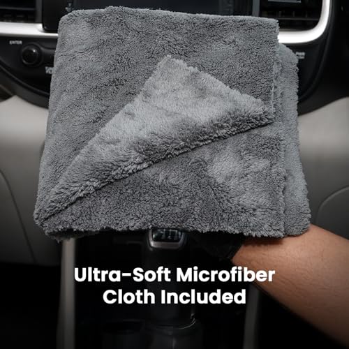 Image of Hoora Hybrid Ceramic Coat 650ML | Long-Lasting Shine, Deep Gloss & Water Beading Protection for Cars & Bikes | Easy Spray Application | Microfiber Cloth 550GSM Included