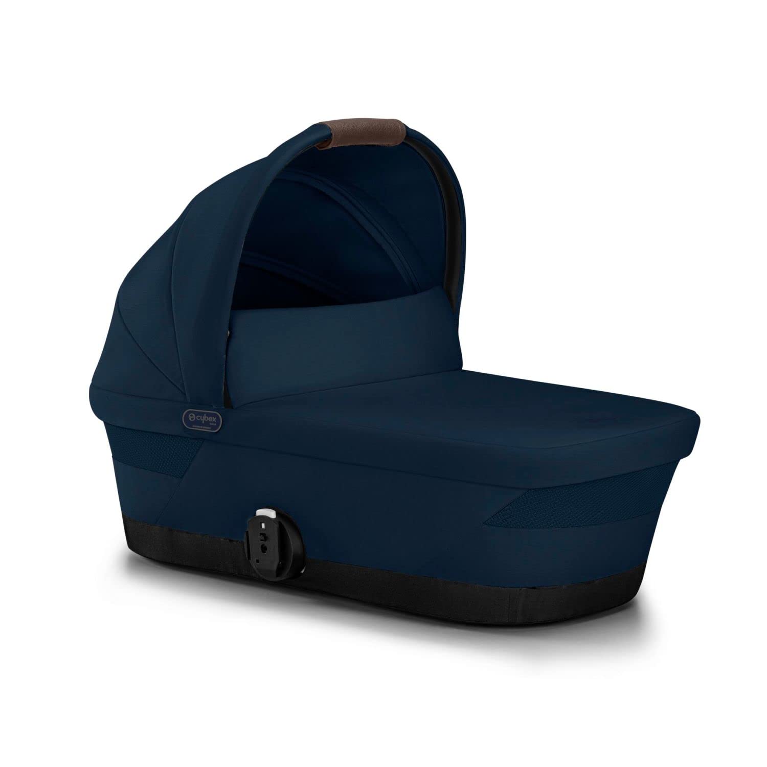 Cybex eGazelle/Gazelle S Cot Baby Bassinet - Easy-Carry Ergonomic Handle, Sun Canopy & Spacious, Cozy Interior, Compatible Gazelle S Stroller, Moon Black