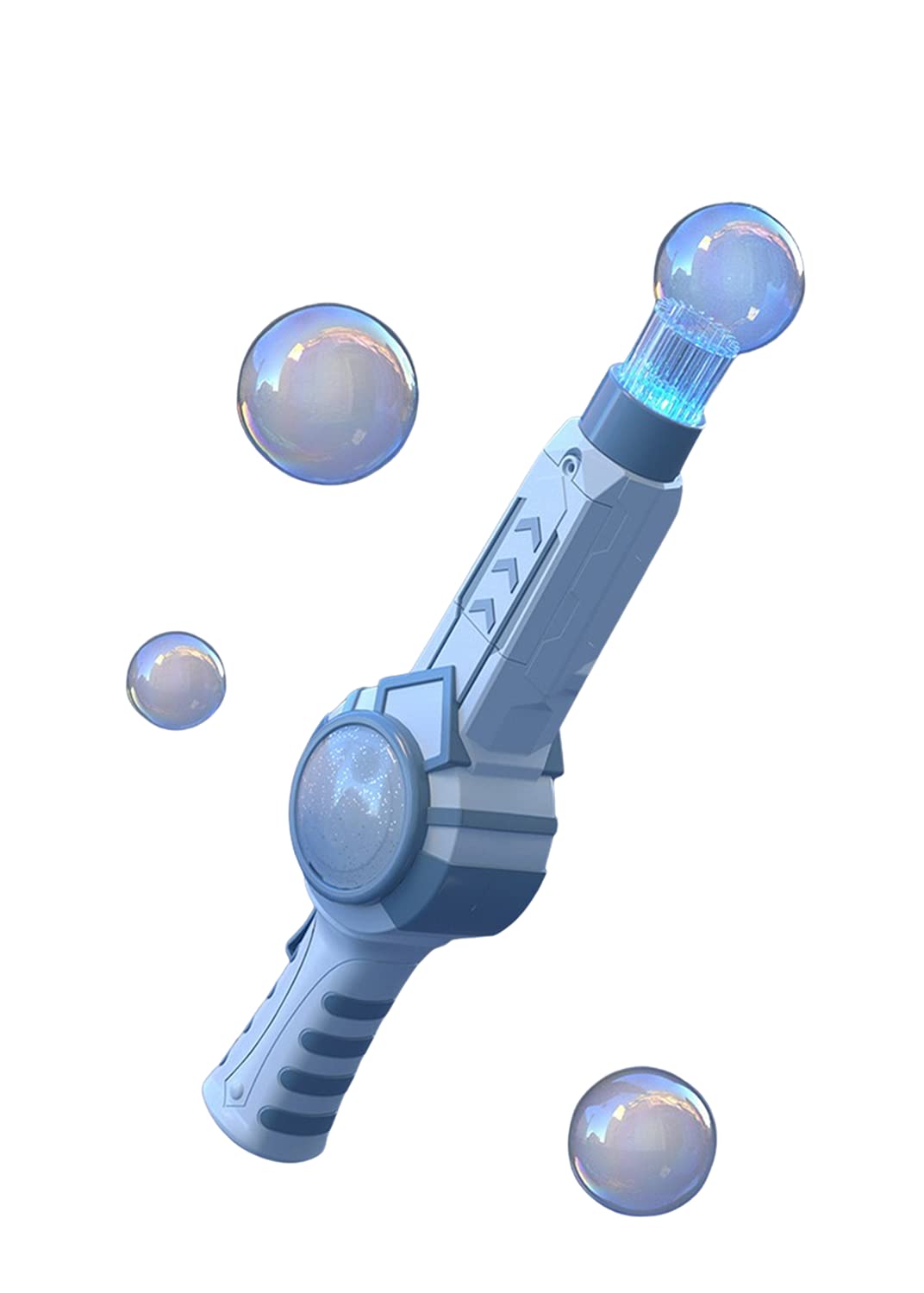 YIZTANT tapped and bounced electric spray bubble stick bubble gun with mist, a new and advanced innovative gameplay, double fun with tapping with your friends, perfect for outdoor activity (blue)