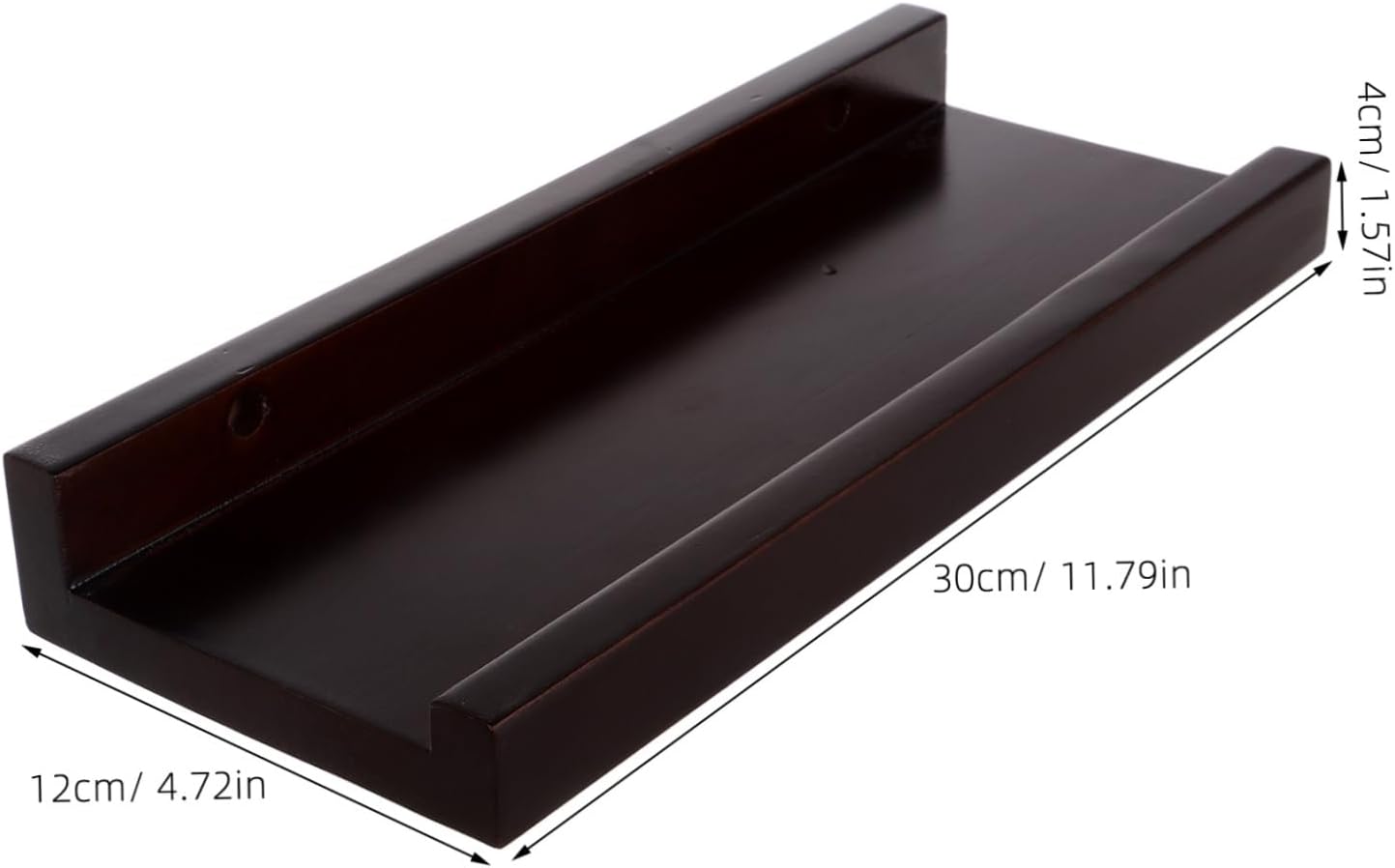 Generic シェルフ 天然木 無垢材 5個セット &ndash; 壁掛け 棚 収納 リビングルーム キッチン バスルーム 対応 ドリル不要