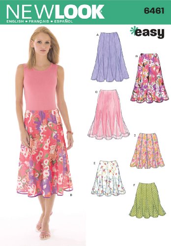 Simplicity Creative Group, Inc New Look Sewing Pattern 6461 Misses Skirts, Size A (10-12-14-16-18-20-22) Simplicity Creative Group, Inc New Look Sewing Pattern 6461 Misses Skirts, Size A (10-12-14-16-18-20-22)