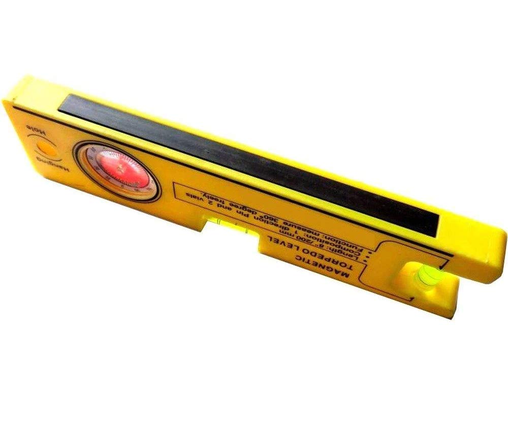 SEAHAVEN 8-inch Magnetic Torpedo Level with 1 Direction Pin, 2 Vials and 360 Degree View 1