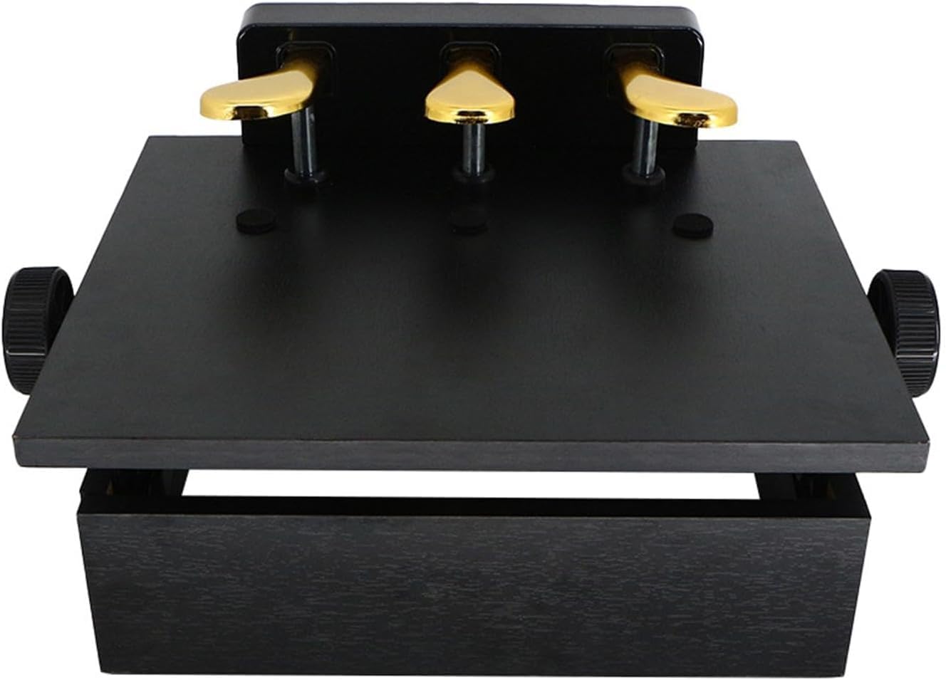 Estensore per pedale del pianoforte, accessorio per pedale di sollevamento per pianoforti a coda ed elettrici, altezza regolabile da 14 a 20,5 cm, 3 pedali per concerti e spettacoli sul palco (nero)