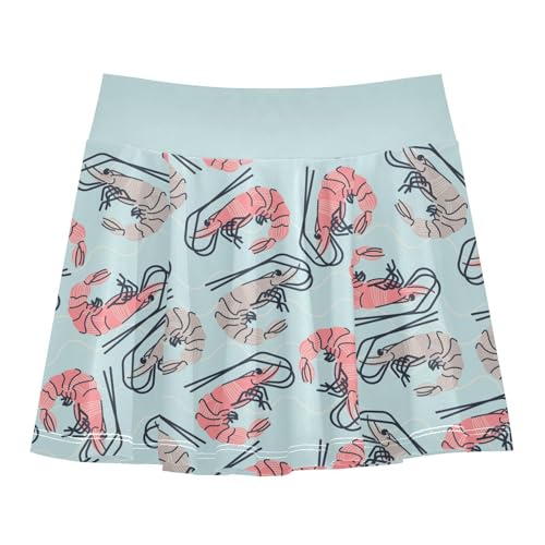 Girls Skorts High Waist Athletic Skirts with Shorts Shrimp Stretchy Teens Performance Tennis