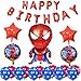 Décoration Anniversaire Spiderman, Ballon en Aluminium Ensemble de Ballons Spiderman Helium Enfant, Ballon Super Héros Anniversaire, Spiderman Gâteaux Fête D'anniversaire pour Enfants Cadeau