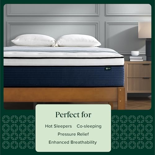 Image of Zinus 12 Inch Comfort Support Hybrid Mattress [New Version], King, Fiberglass Free, Medium Plush, Motion Isolation, Certified Safe Foams & Fabric, Mattress in A Box