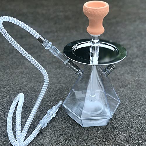 JYZT Shisha Set-Cube Square Acryl Shisha Shisha Kit,Shisha Schüssel +Kohlezange+Schlauch+Aschenbecher+LED-Licht… – Bild 5