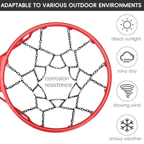 Image of Basketball Net Heavy Duty Replacement,Carbon Steel Chain Basketball net