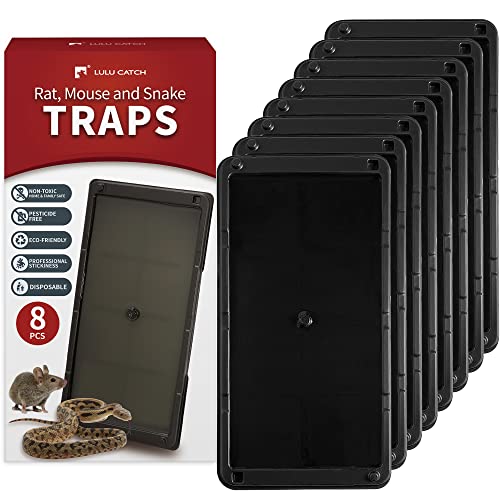 LULUCATCH Super Glue Traps 8 Pack for Mice & Snakes