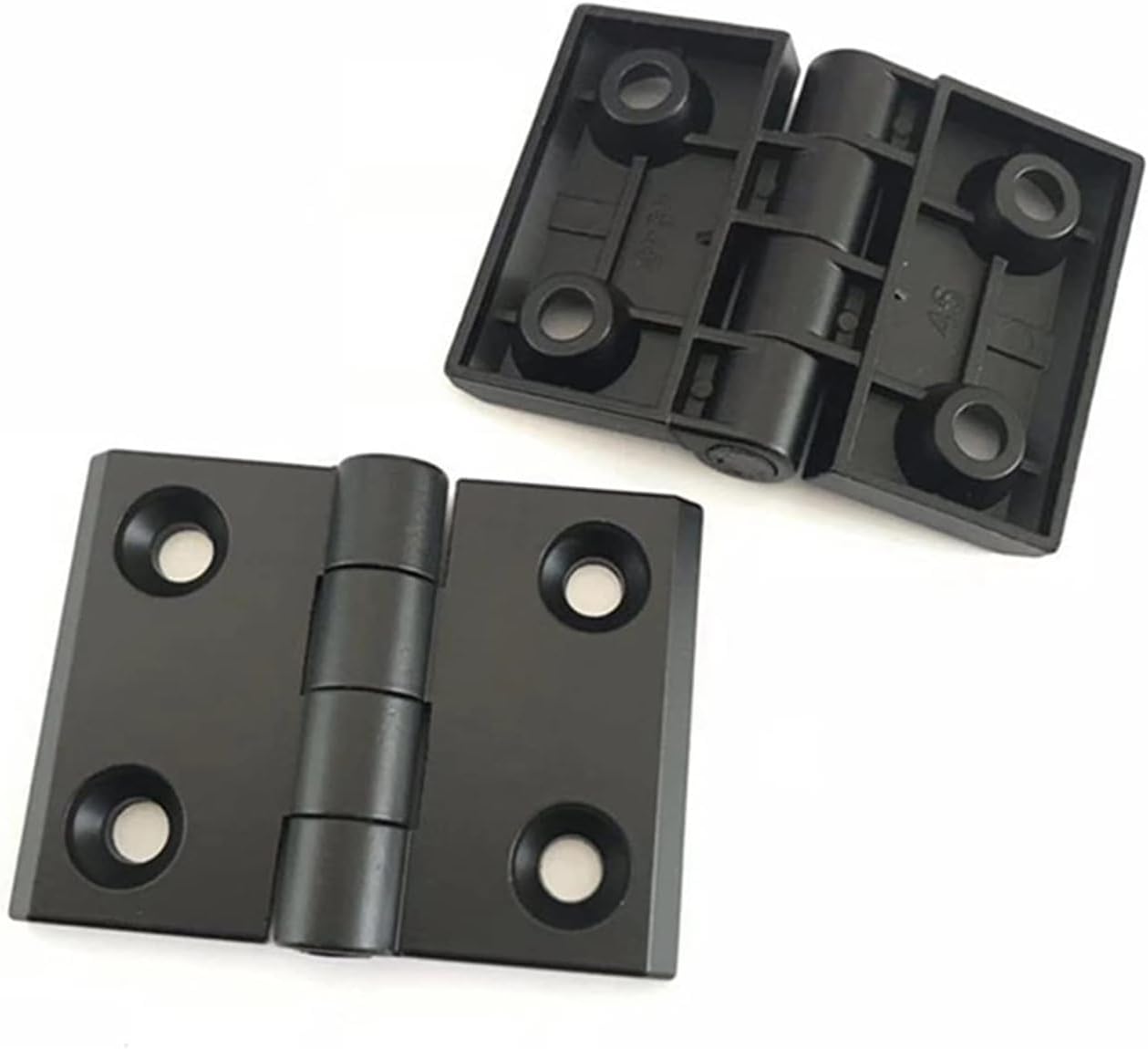 Hinges 10PCS Aluminum Extrusion Profile for 2020 3030 3040 4040 Metal Hinge Zinc Alloy with Screw and Nut(3030 Silver)