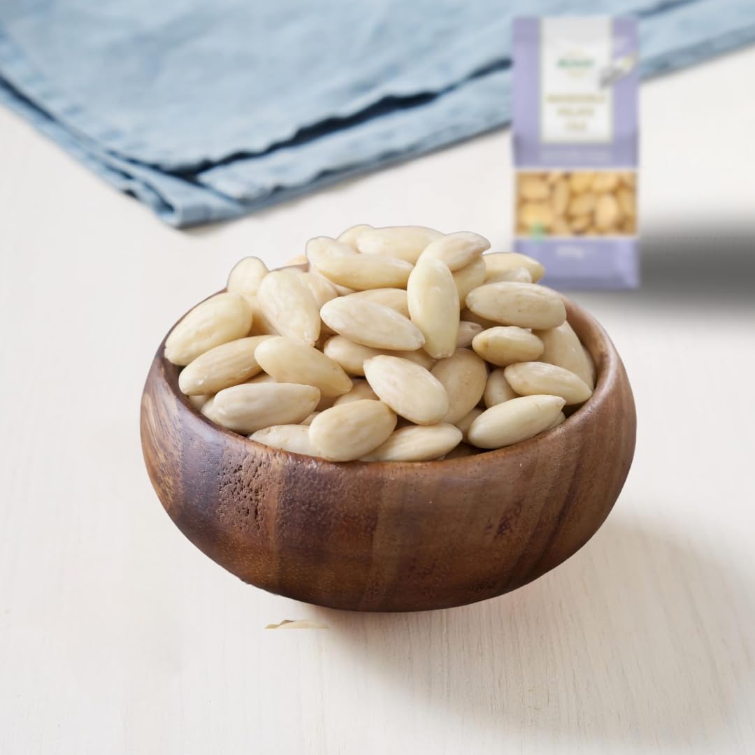 Alfano dal 1940 Mandorle Pelate Cile Non Pareil Supreme Extra 200g Frutta Secca Ricca di Fibre e Potassio, Fonte di Calcio e Vitamina E Sane e Genuine (20 Pezzi)