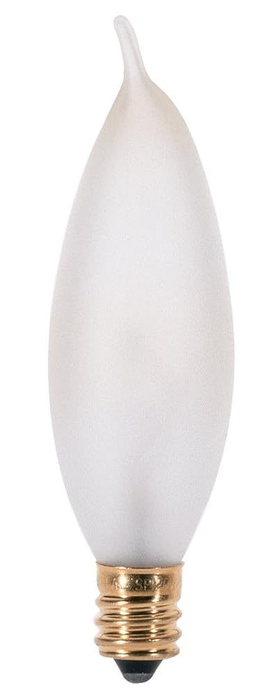 Satco Flame Tip Frost Chandelier Bulb 25 W 210 Lumens Candelabra E12 3.6 In. Boxed