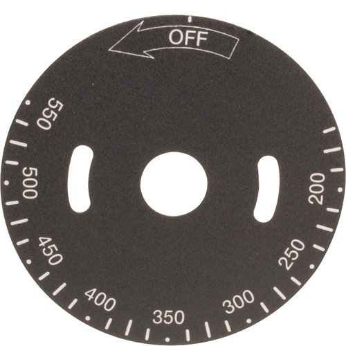 VULC-00-498037-0000A Plate, Temp Dial, 200-550F - Replaces Vulcan Hart 00-498037-0000A - SharpTek Supply OEM