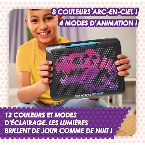 TOMY Tablette lumineuse Megasketcher Lights Alive | Tablette à dessin lumineuse pour enfants comprend 1 stylo 2 EN 1 2 pochoirs | Jouet de dessin pour enfants dès - vue 6