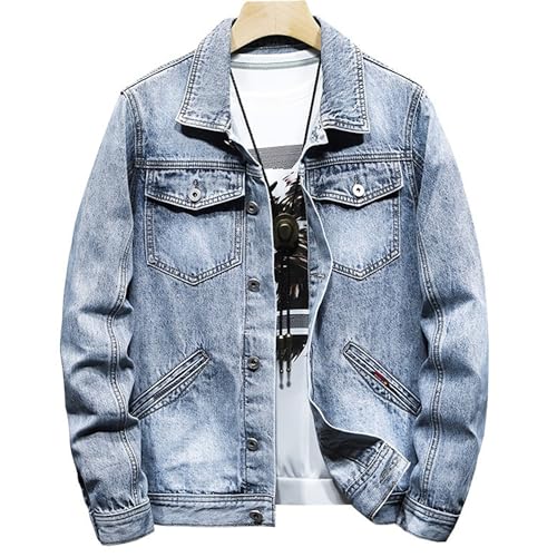 DGHM-JLMY Chaqueta de mezclilla vintage para hombre miniatura 5