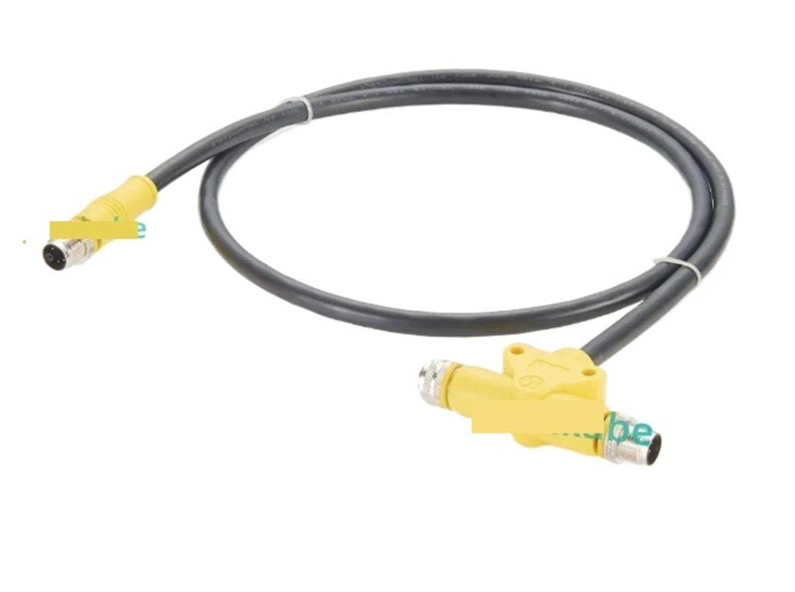 Cable M12 M-Code divisor tipo T de 5 pines para solucionar caídas de tensión trifásica 1m 2