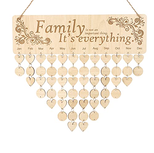 Rappel anniversaire suspendu pour mur : déco bois chic et perpétuelle - 2