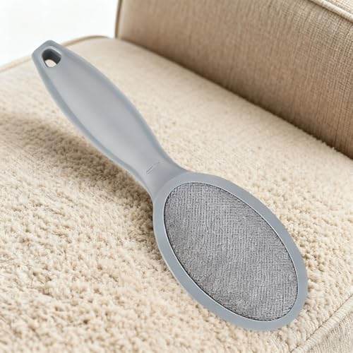 2 Stück Set Fusselbürste Kleidung, Schwarz und Grau Kleiderbürste Fusselbürste Tierhaare, Ideal für Tierhaarentfernung und Allergenreduzierung, 24.8 X 6 X 2.7 cm