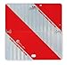 Produktbild Kleine Nachtparkwarntafel von Reflexallen - horizontal klappbar - rechtsweisend  reflektierend RA2/C - 282 x 282 mm - Park-Warntafel - rot-weiße Warntafel Parken 282 x 282mm