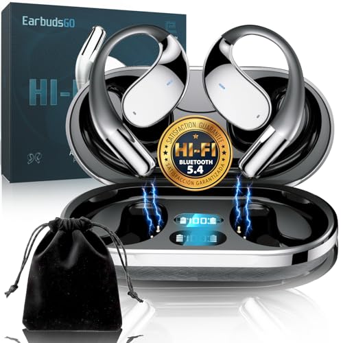 TOVARIN® NUEVOS Auriculares Inalambricos Bluetooth 5.4 Deportivos 2025 con Cancelación de Ruido + Bolsa De Transporte Gratis | Auriculares Inalambricos Deportivos con Pantalla LED|Cascos Running IP7